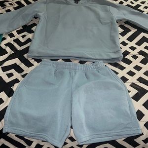 A short and sweater set